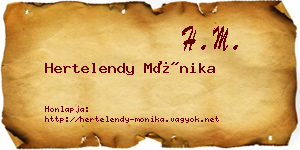 Hertelendy Mónika névjegykártya