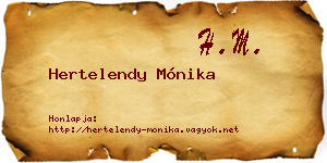 Hertelendy Mónika névjegykártya